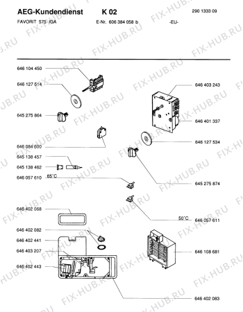 Взрыв-схема посудомоечной машины Aeg FAV575I-B - Схема узла Section1